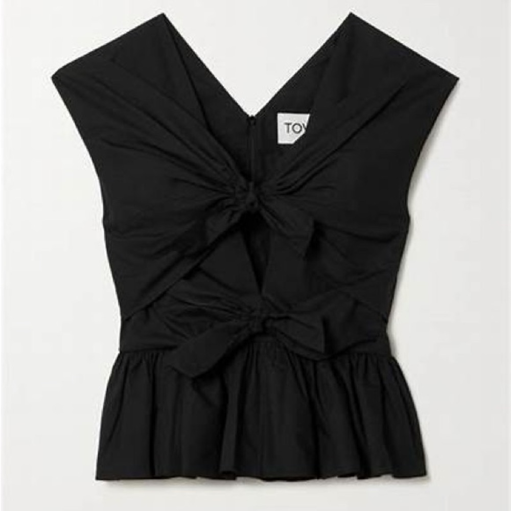 Tove Ellen Black Knotted Women's Top